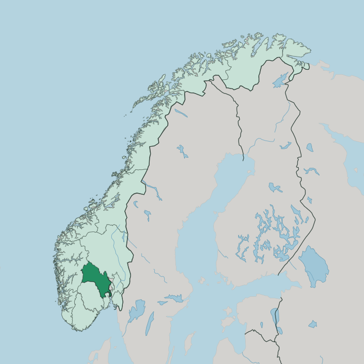 Map showing Buskerud — In Norway