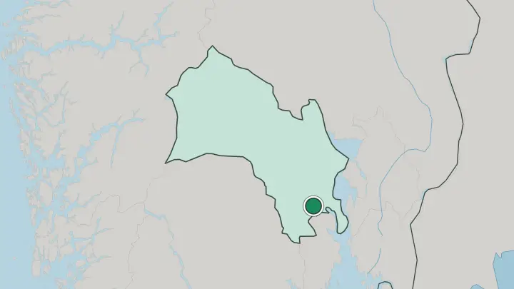 Map of Mjøndalen in Norway