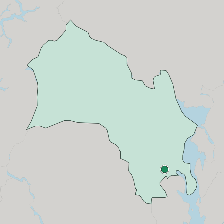 Map showing Mjøndalen — In Buskerud