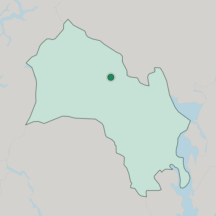 Map showing Nesbyen — In Buskerud