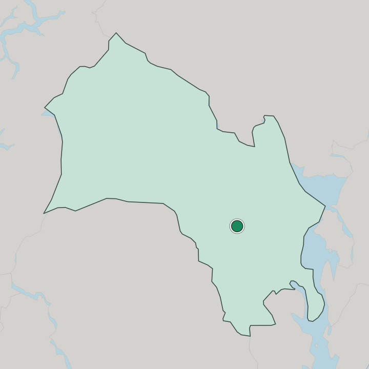 Map showing Prestfoss — In Buskerud