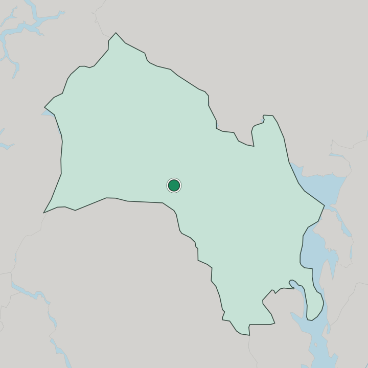Map showing Rødberg — In Buskerud