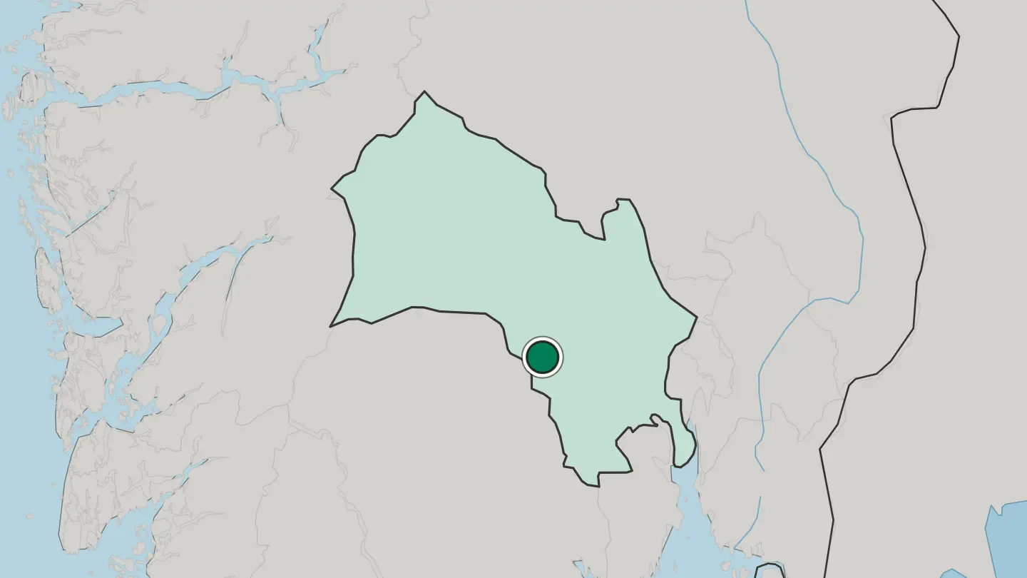 Map of Rollag in Norway