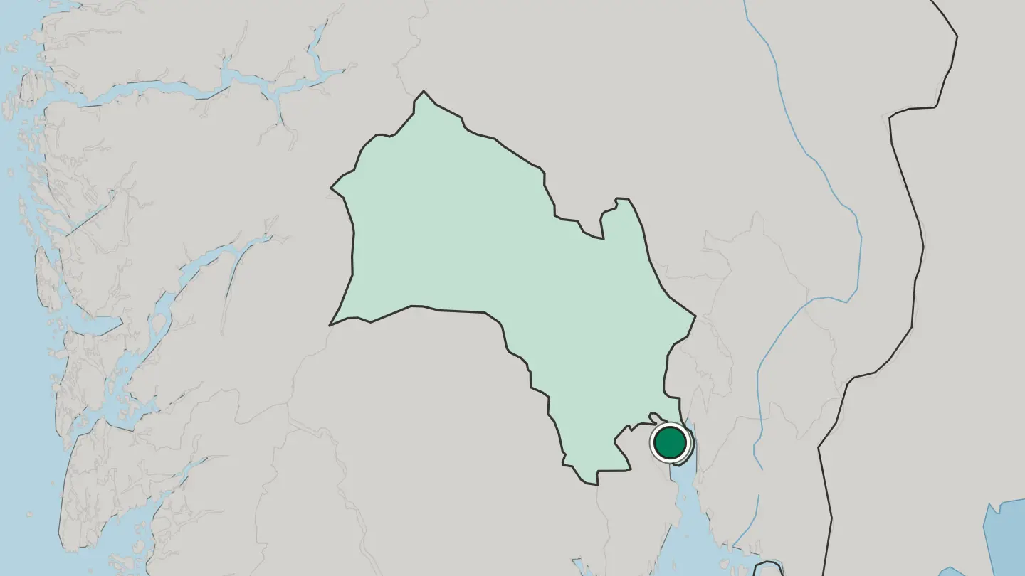 Map of Svelvik in Norway