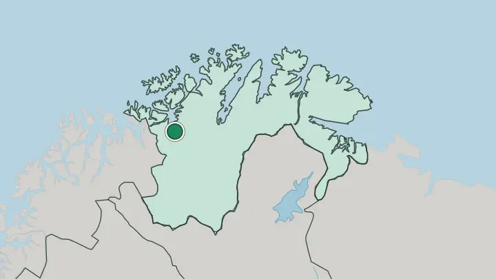 Map of Alta in Norway