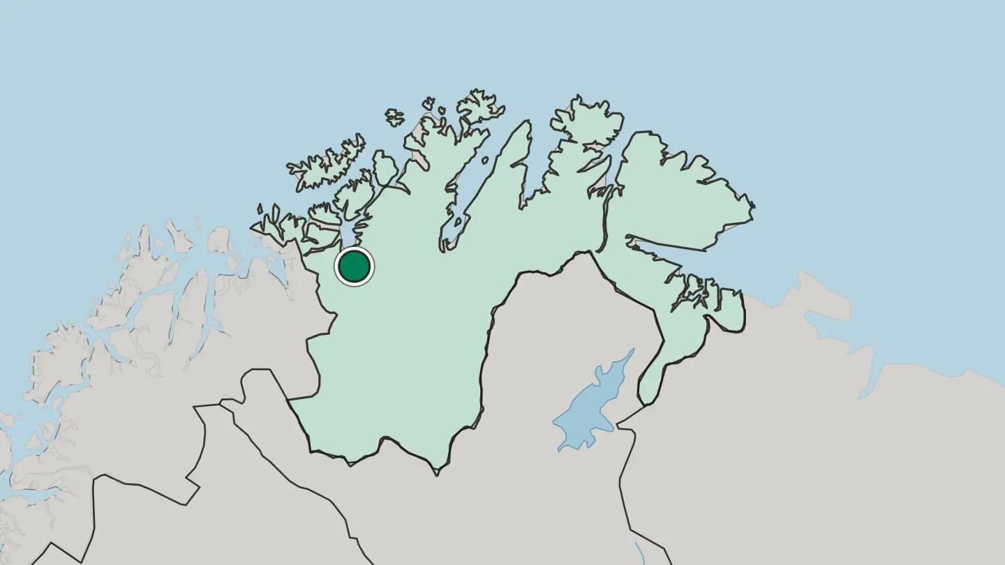 Map of Alta in Norway