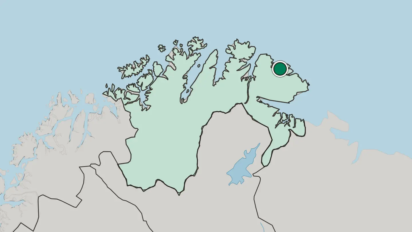Map of Båtsfjord in Norway