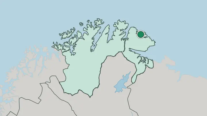 Map of Båtsfjord in Norway