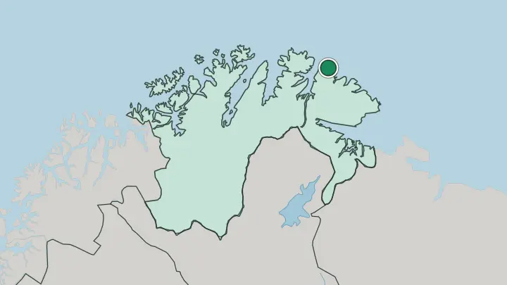 Map of Berlevåg in Norway
