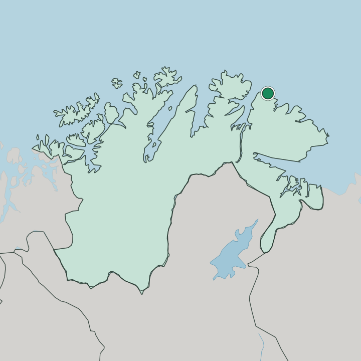Map showing Berlevåg — In Finnmark