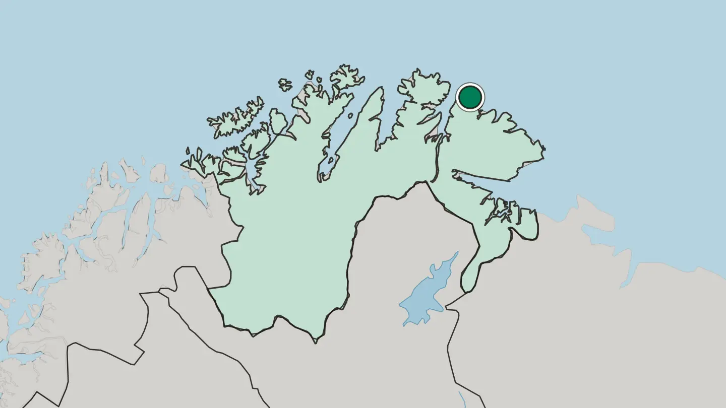 Map of Berlevåg in Norway