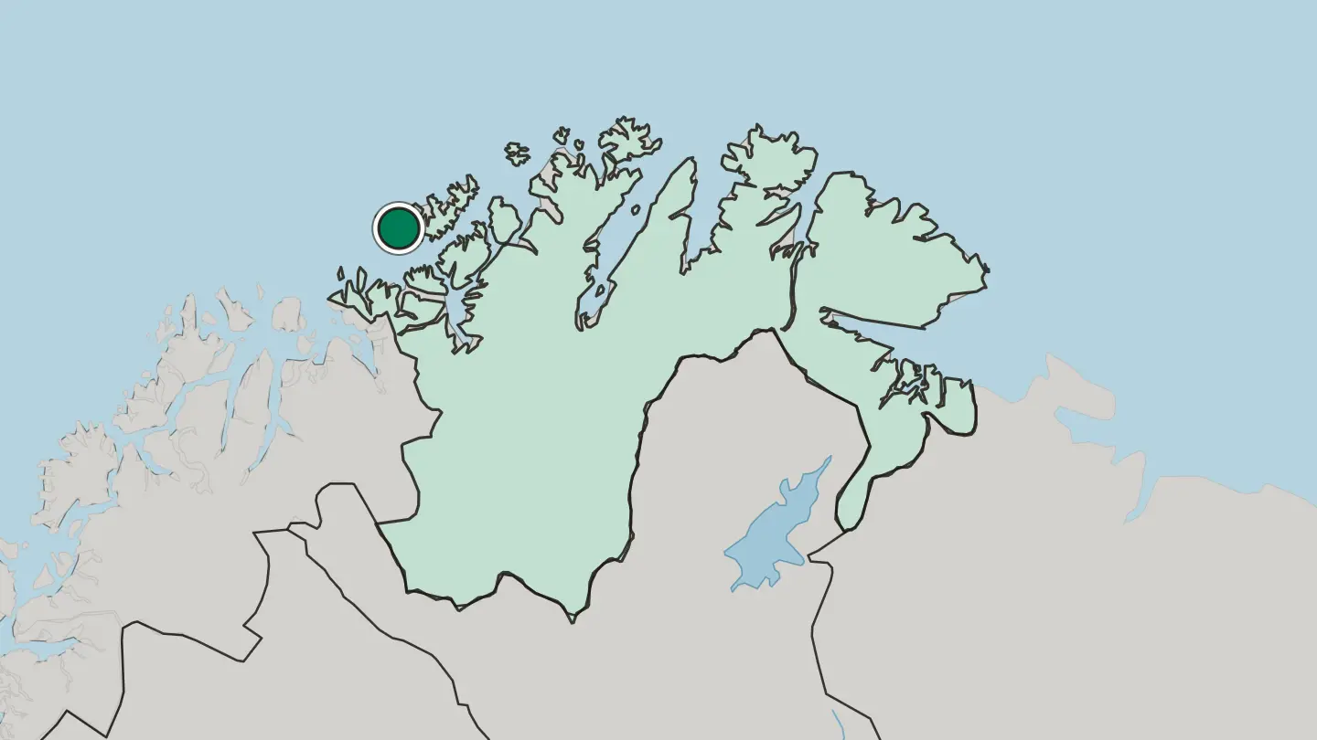 Map of Breivikbotn in Norway