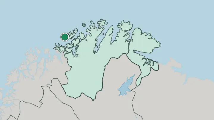 Map of Breivikbotn in Norway