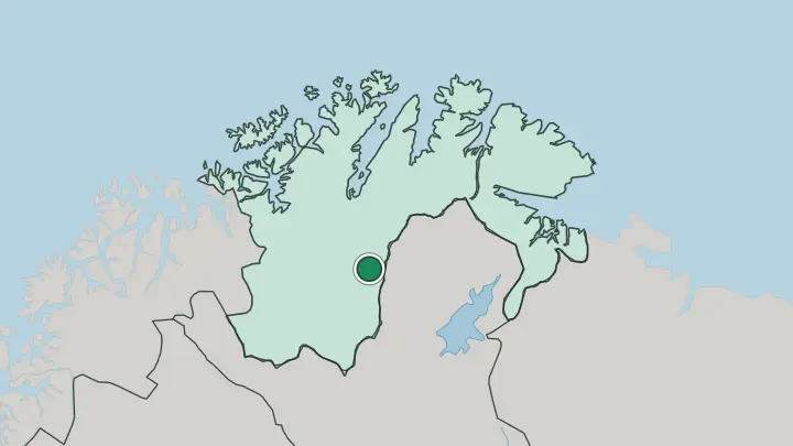 Map of Kárášjohka in Norway