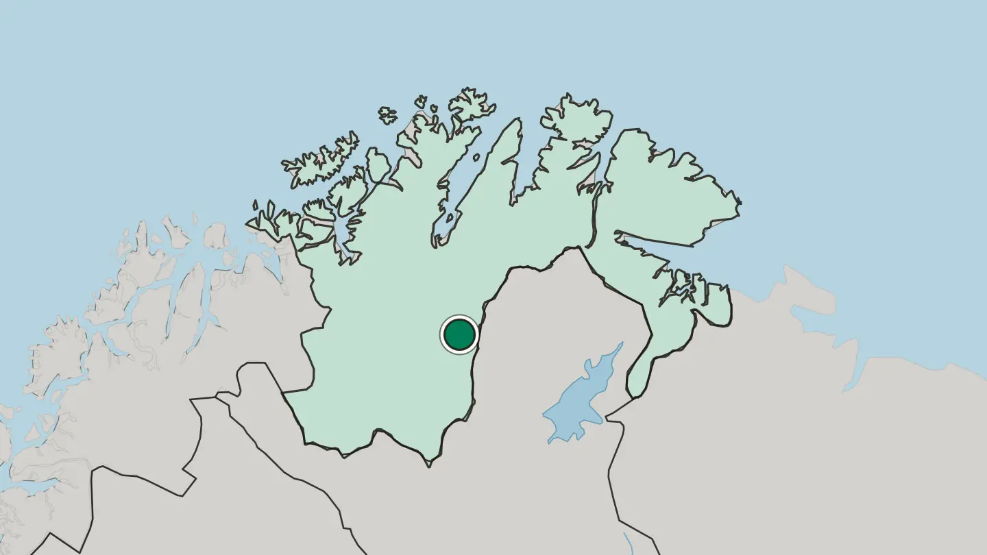 Map of Kárášjohka in Norway