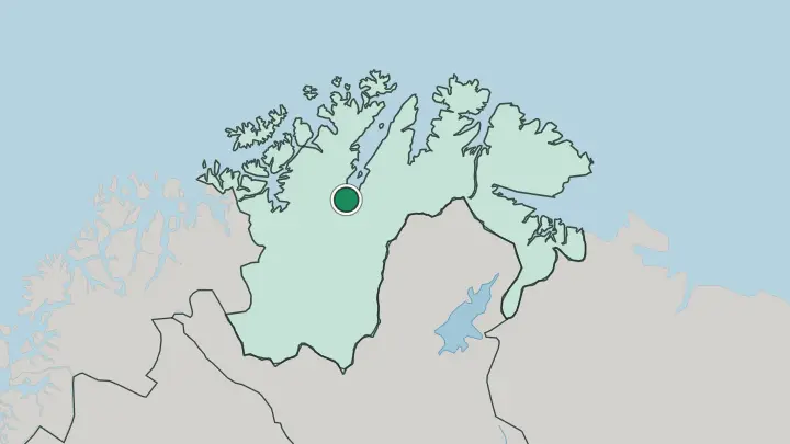 Map of Lakselv in Norway