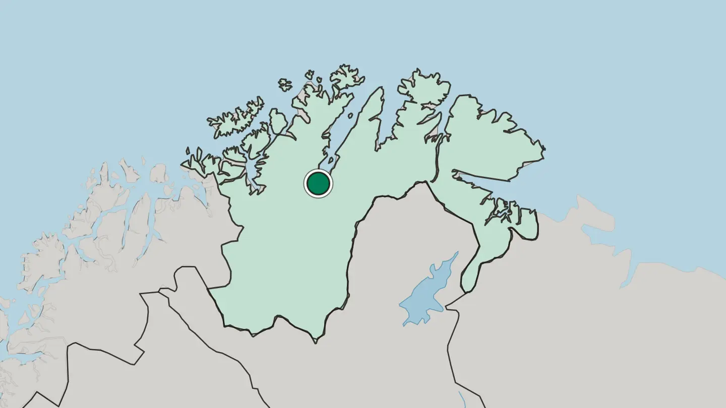 Map of Lakselv in Norway