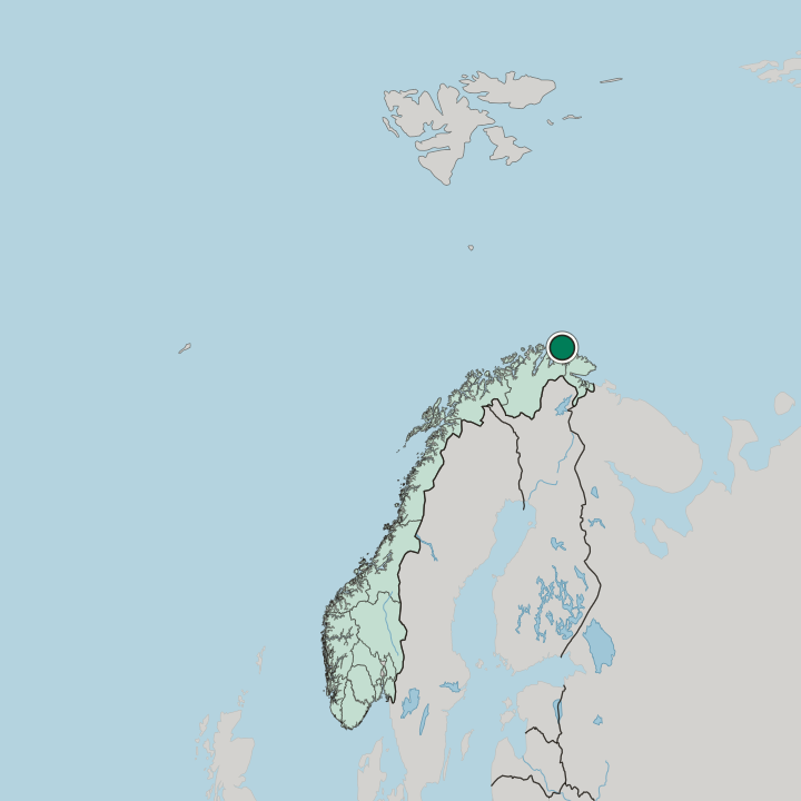 Map showing Mehamn — In Norway