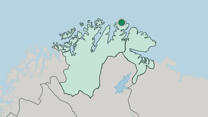 Map of Mehamn in Norway