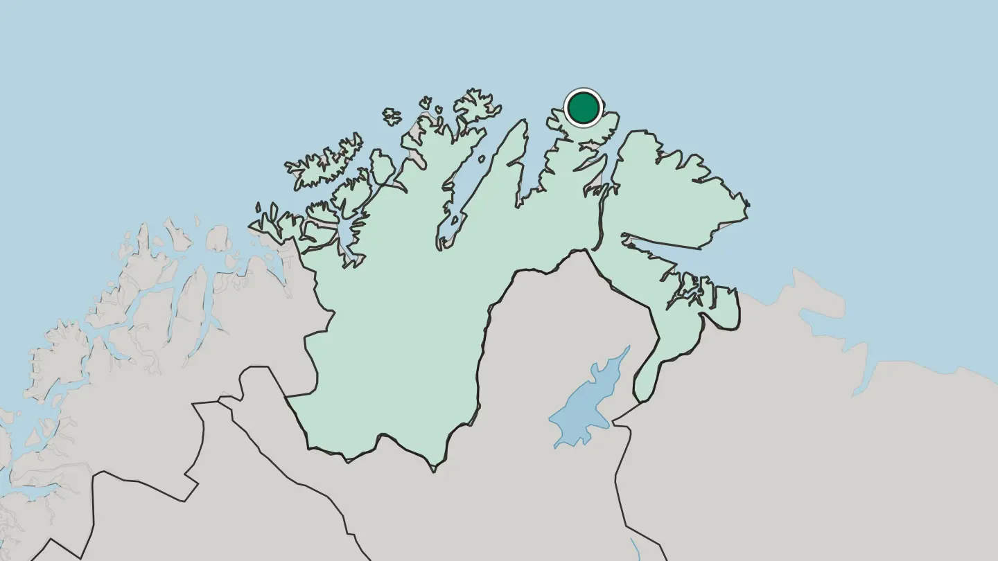 Map of Mehamn in Norway