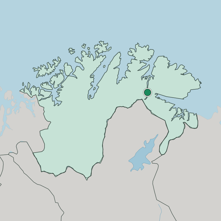 Map showing Tana Bru — In Finnmark