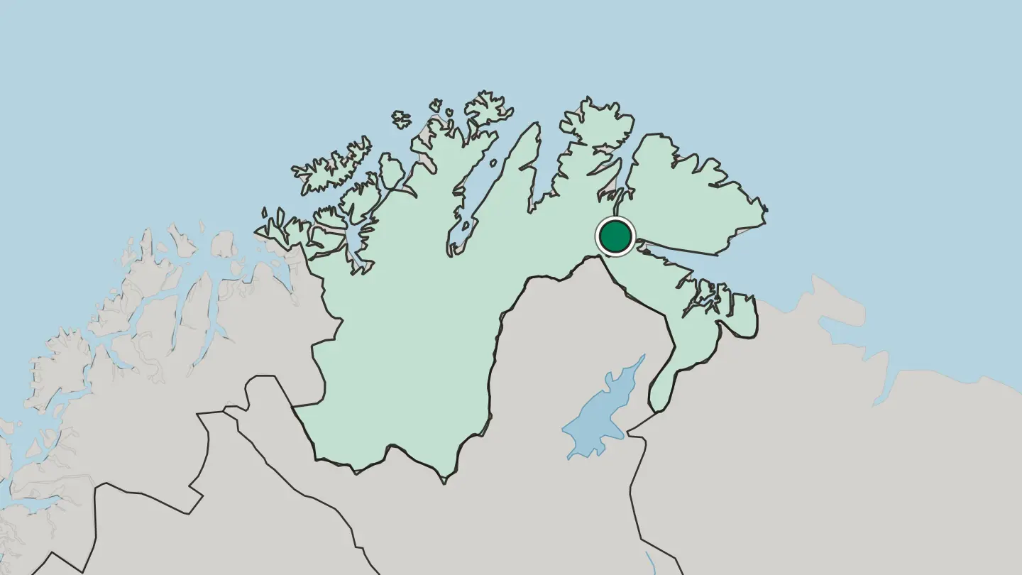 Map of Tana Bru in Norway