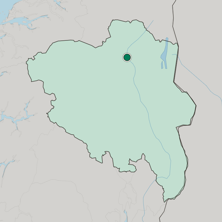 Map showing Alvdal — In Innlandet