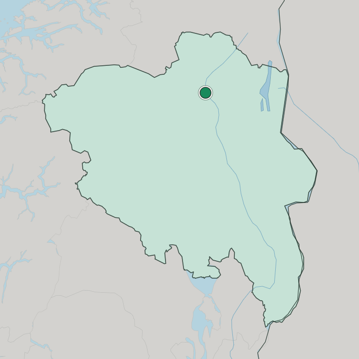 Map showing Alvdal — In Innlandet