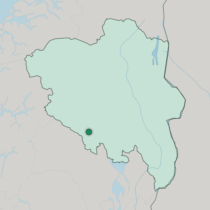 Map showing Bagn — In Innlandet