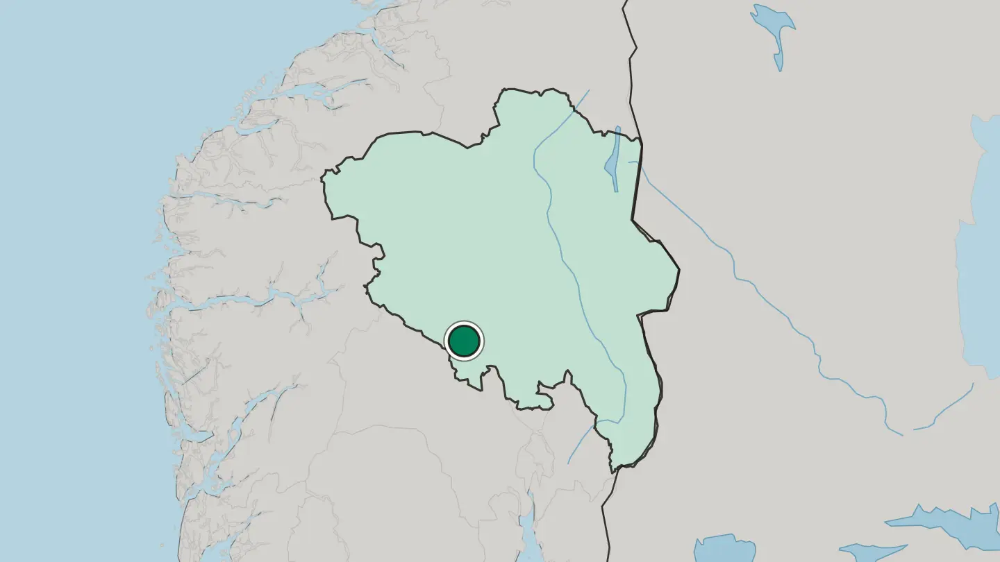 Map of Bagn in Norway