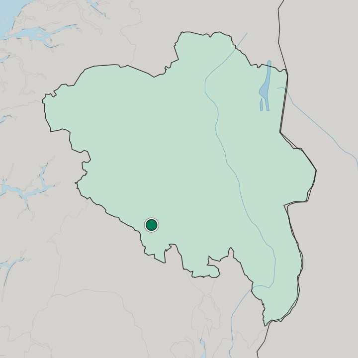 Map showing Bagn — In Innlandet