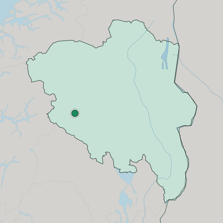 Map showing Beitostølen — In Innlandet