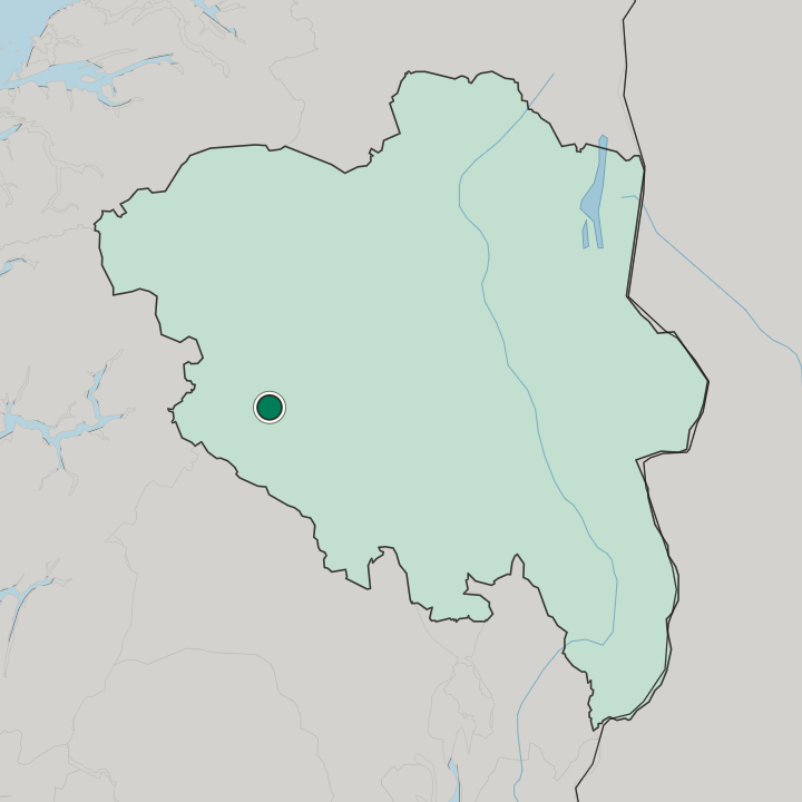 Map showing Beitostølen — In Innlandet