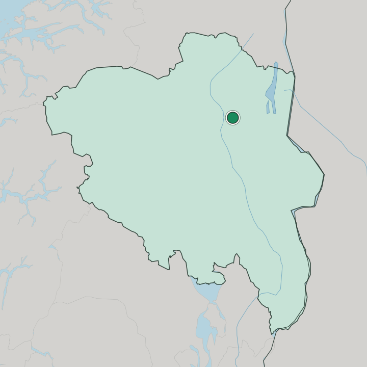 Map showing Bergset — In Innlandet
