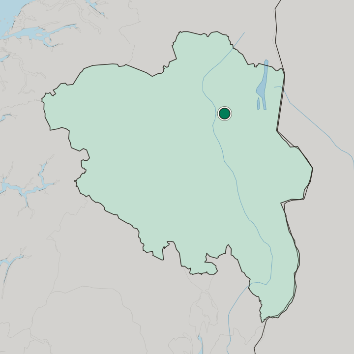 Map showing Bergset — In Innlandet