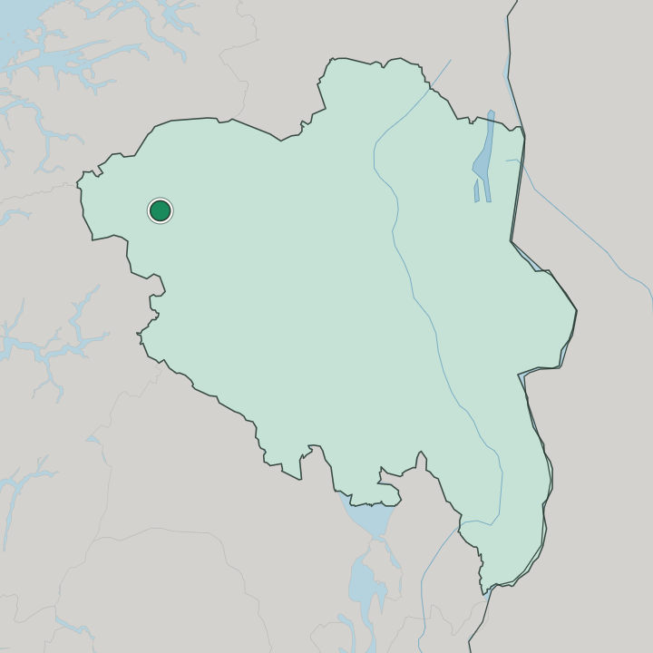 Map showing Bismo — In Innlandet