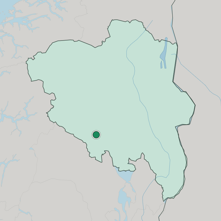Map showing Bruflat — In Innlandet