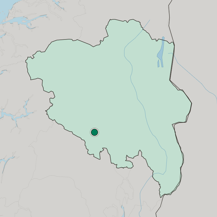 Map showing Bruflat — In Innlandet