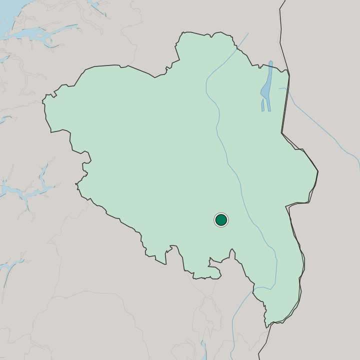 Map showing Brumunddal — In Innlandet