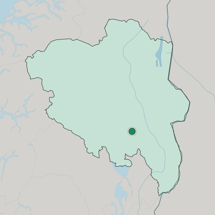 Map showing Brumunddal — In Innlandet