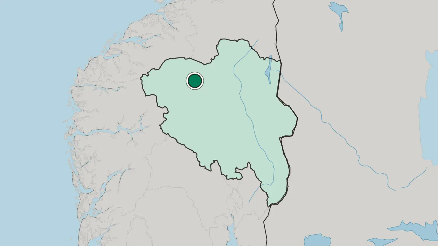 Map of Dovre in Norway