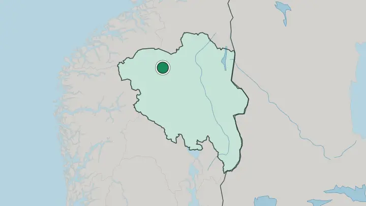Map of Dovre in Norway