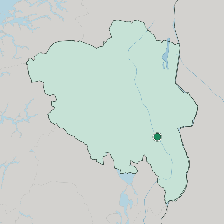 Map showing Elverum — In Innlandet