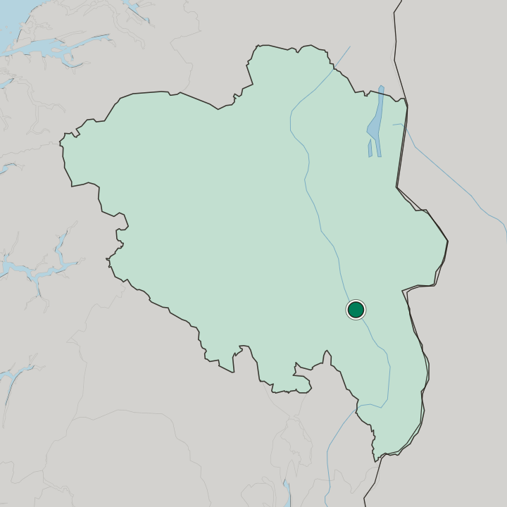 Map showing Elverum — In Innlandet