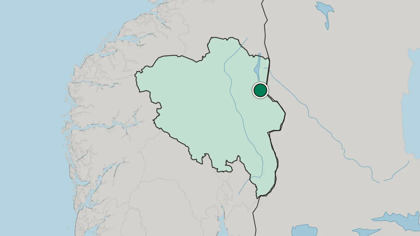 Map of Engerdal in Norway