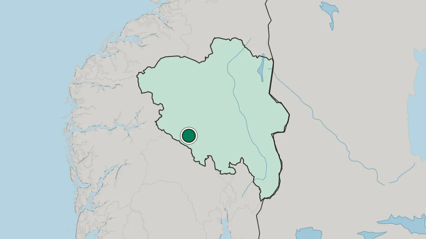 Map of Fagernes in Norway