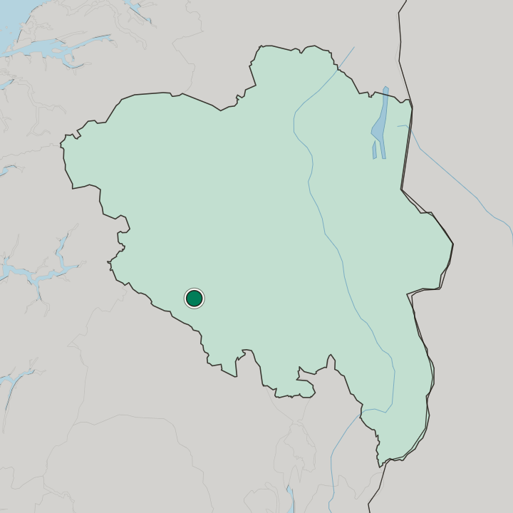 Map showing Fagernes — In Innlandet