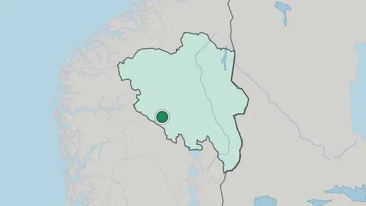 Map of Fagernes in Norway