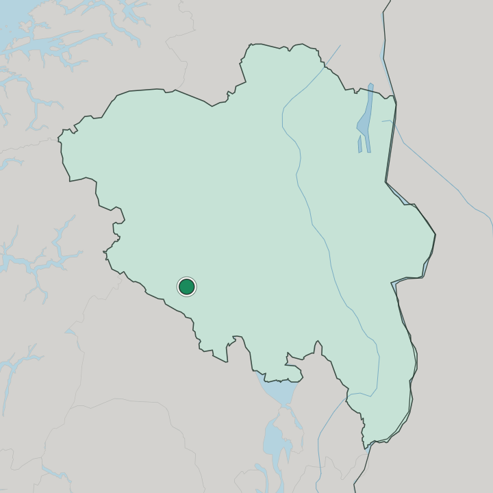 Map showing Fagernes — In Innlandet