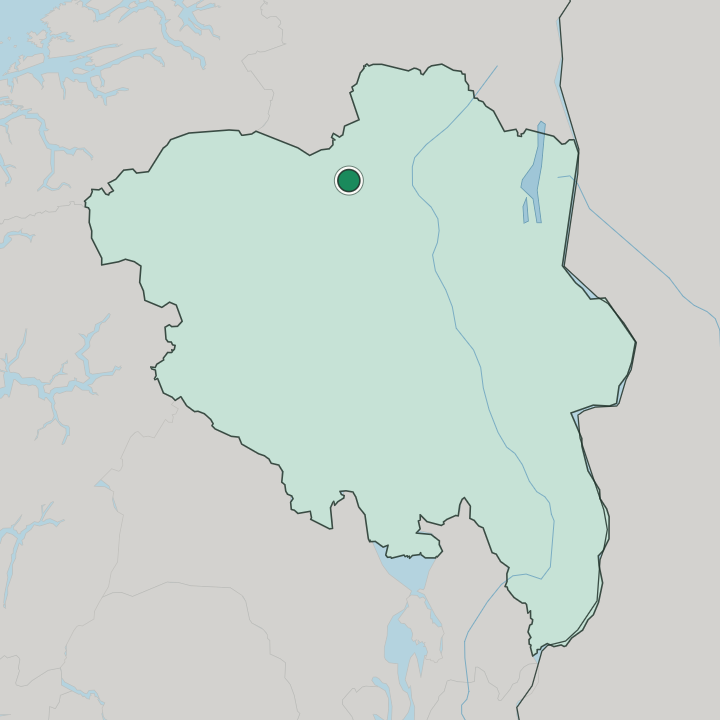 Map showing Folldal — In Innlandet